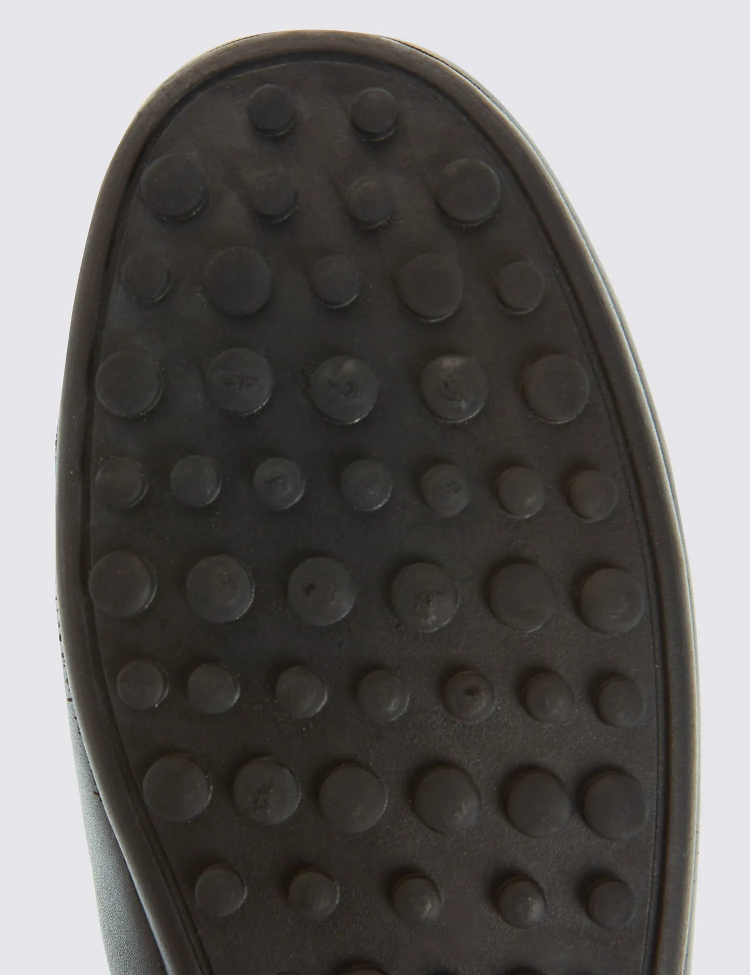 M&S Boys Black Leather Driving Shoes
