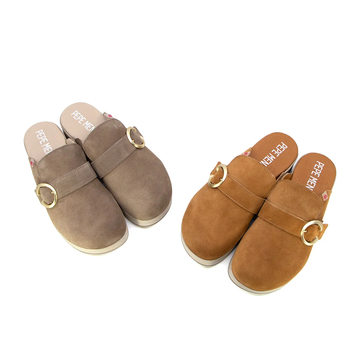 Noura Camel Ultra Light Clog Sandals