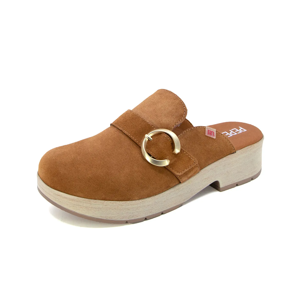 Noura Camel Ultra Light Clog Sandals