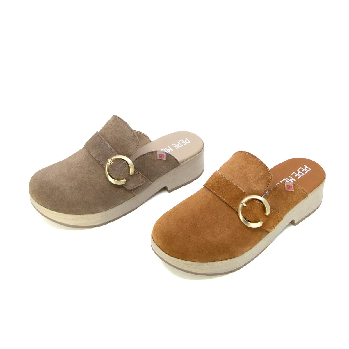 Noura Camel Ultra Light Clog Sandals