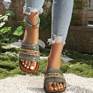 Open Toe Flats Sandals