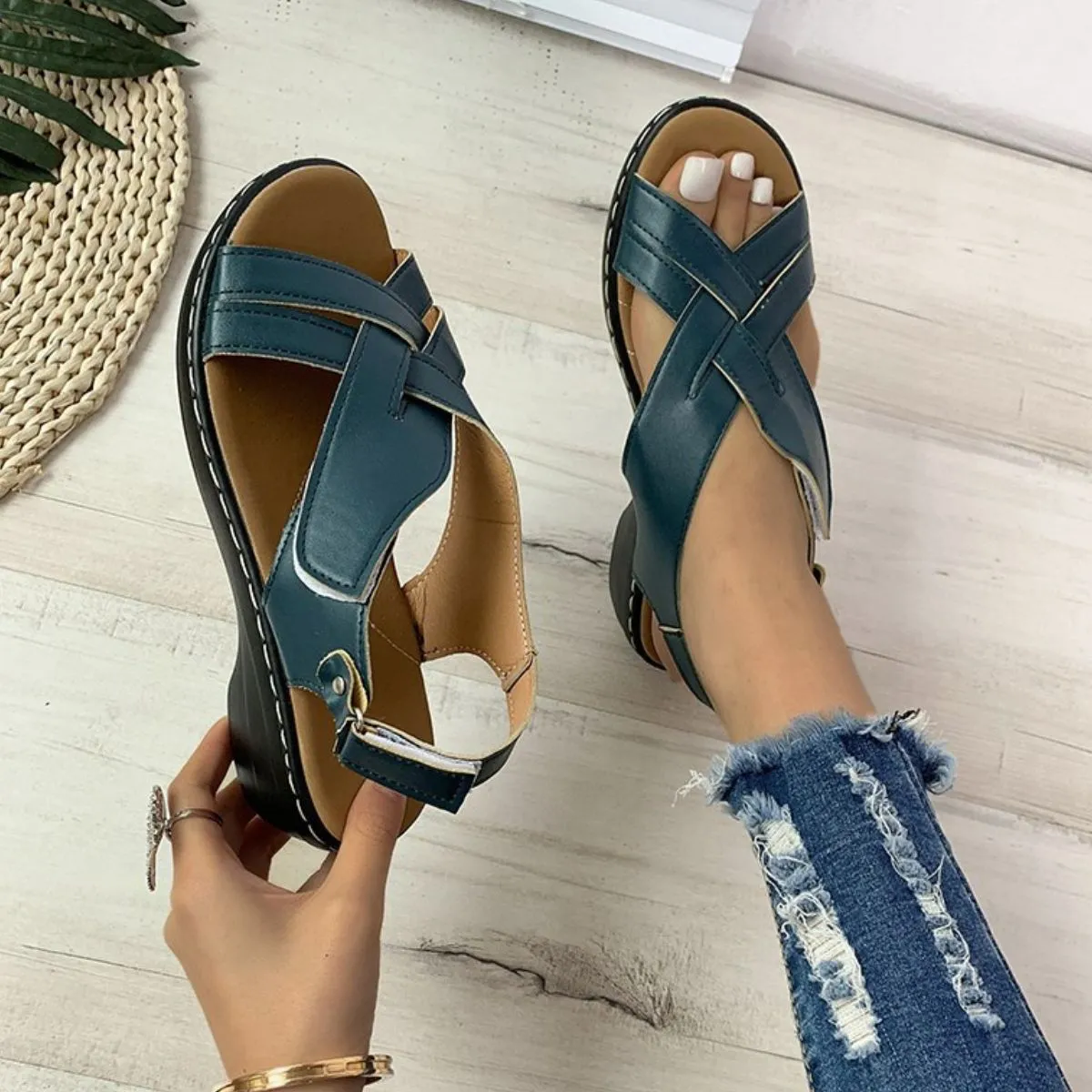 Open Toe Flats Sandals