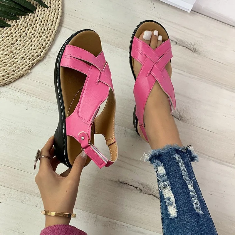 Open Toe Flats Sandals