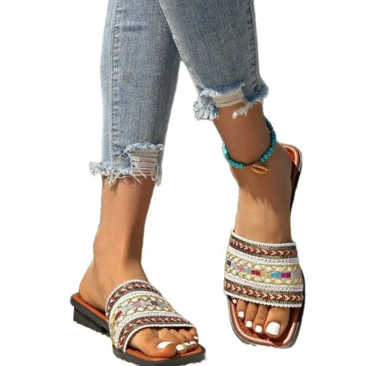 Open Toe Flats Sandals