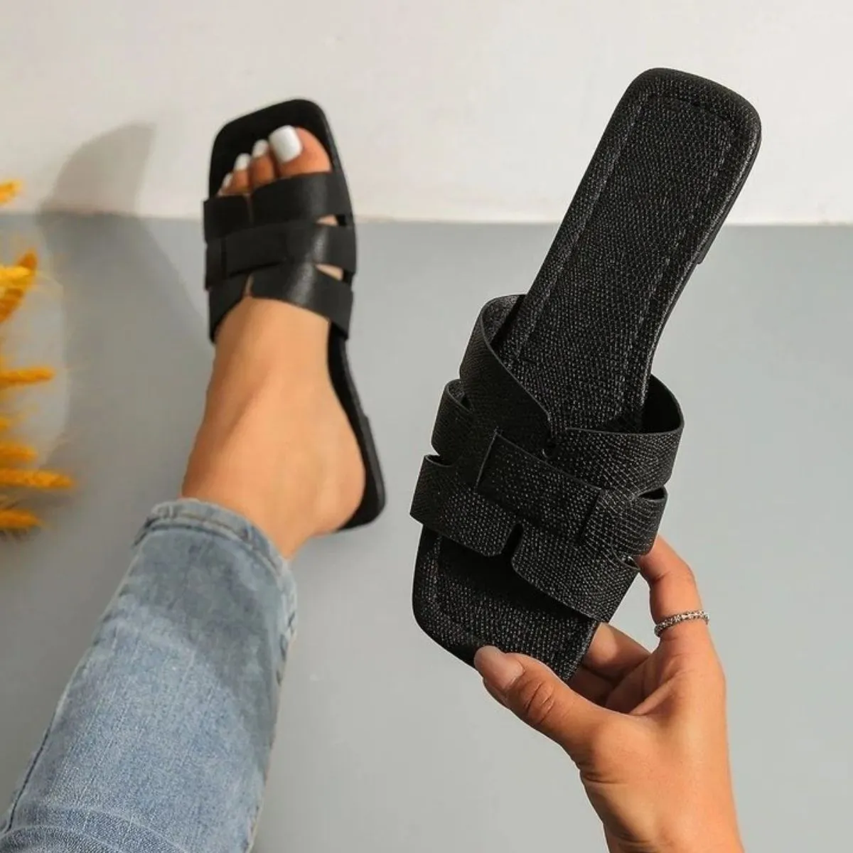Open Toe Flats Sandals