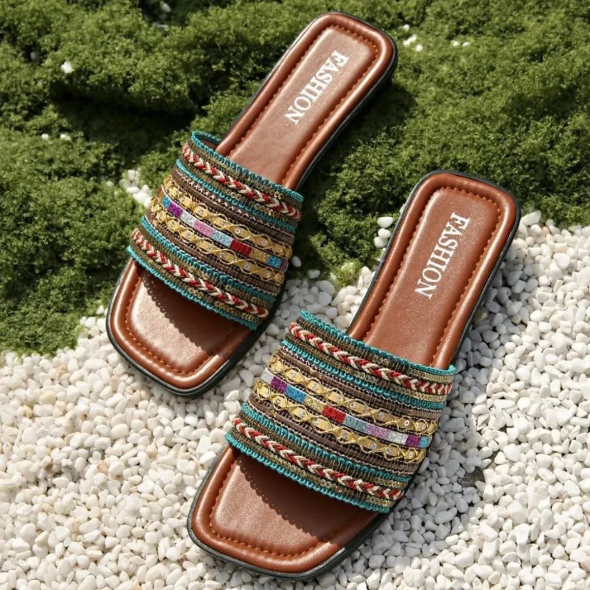 Open Toe Flats Sandals