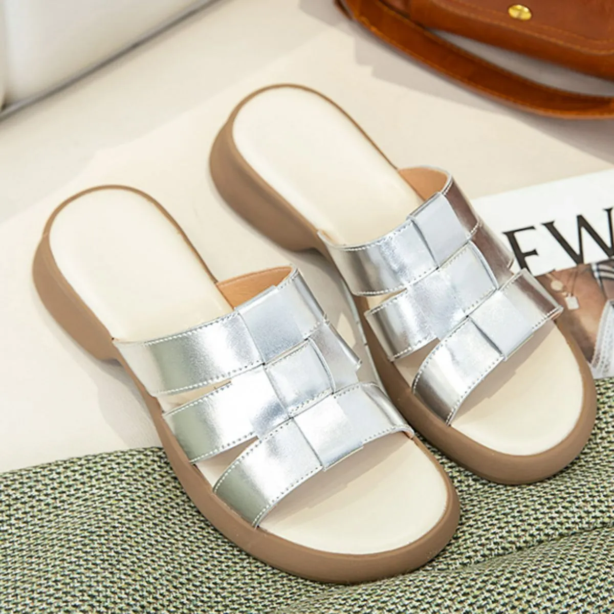 Open Toe Woven Sandals