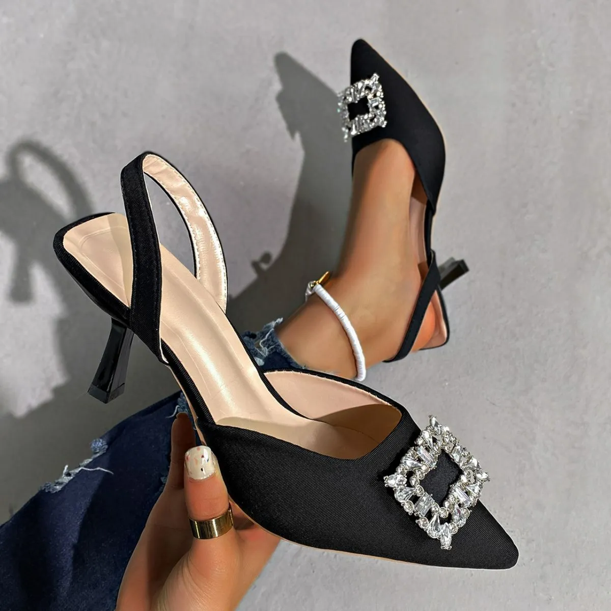 Point Toe Kitten Heels Pumps