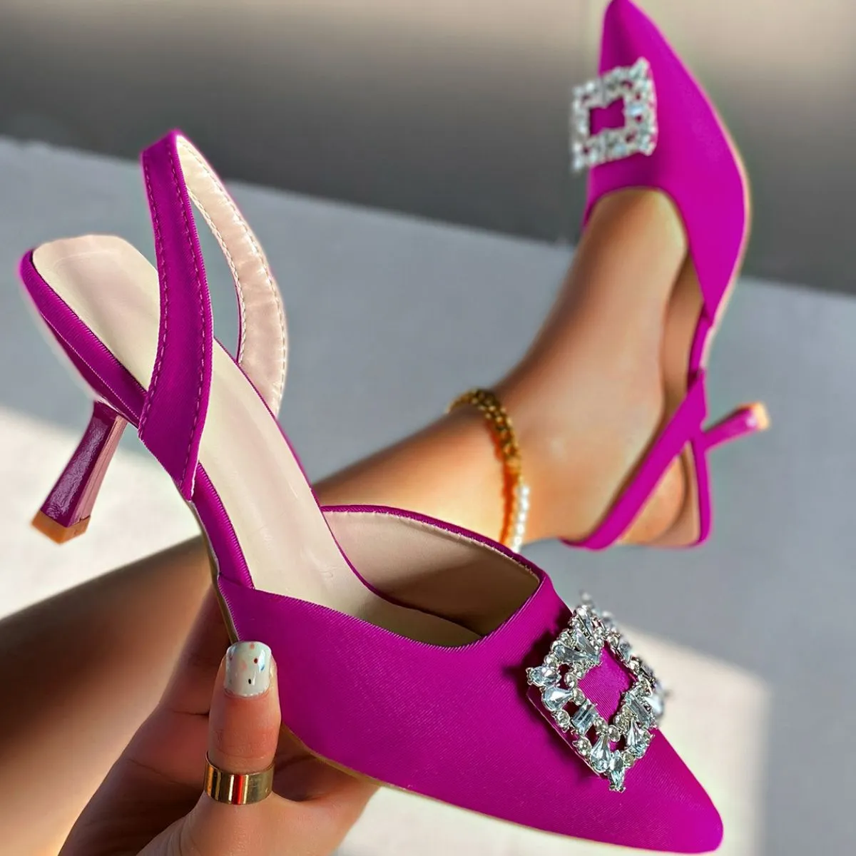 Point Toe Kitten Heels Pumps