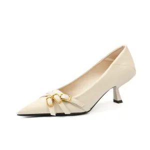 Point Toe Low Heel Pumps