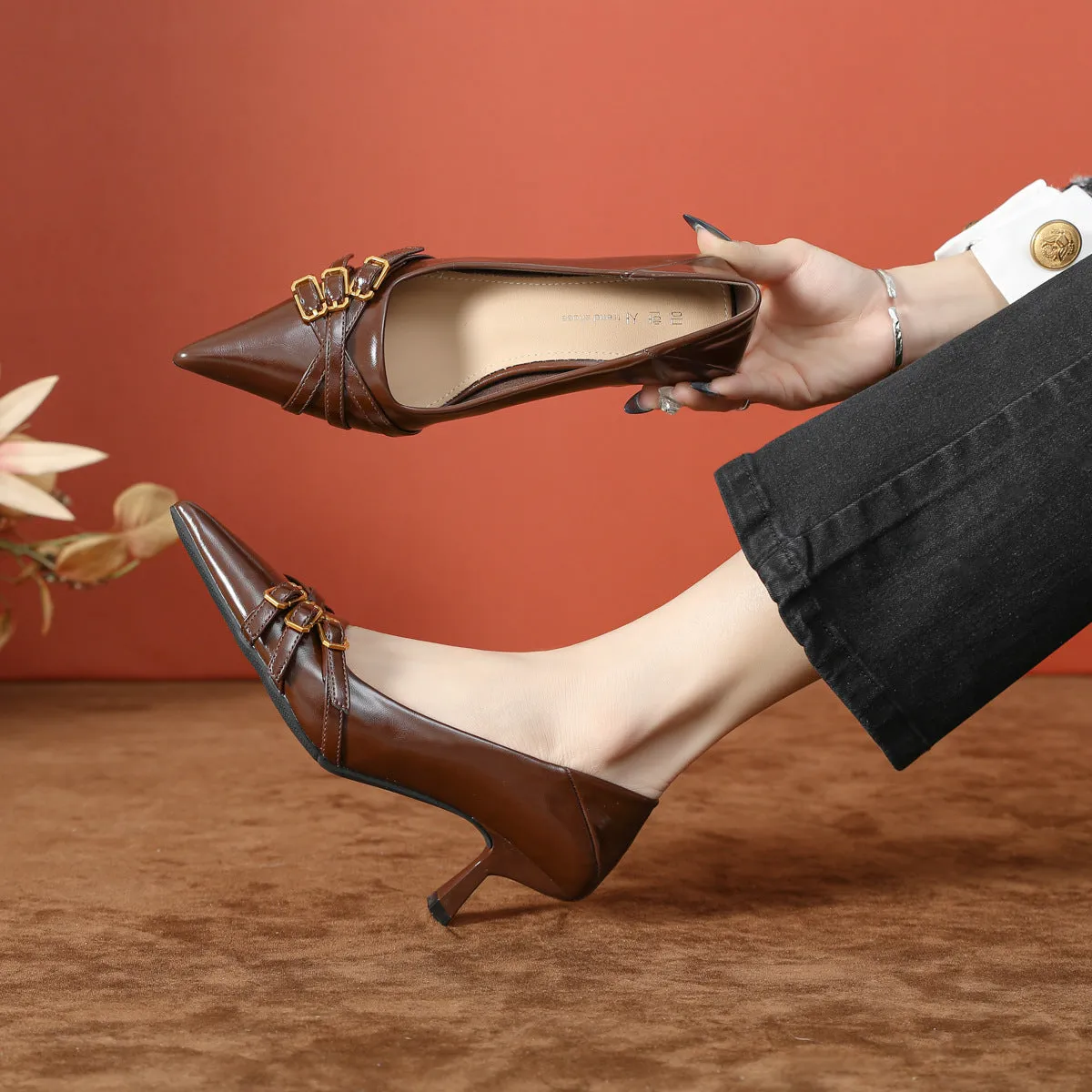 Point Toe Low Heel Pumps