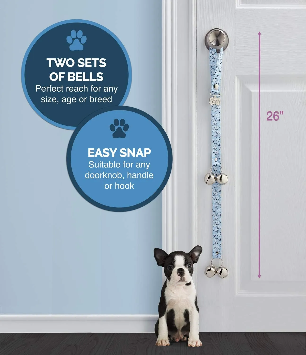 PoochieBells® The Original Dog Doorbell Classic Creatures Collection Hens 25"