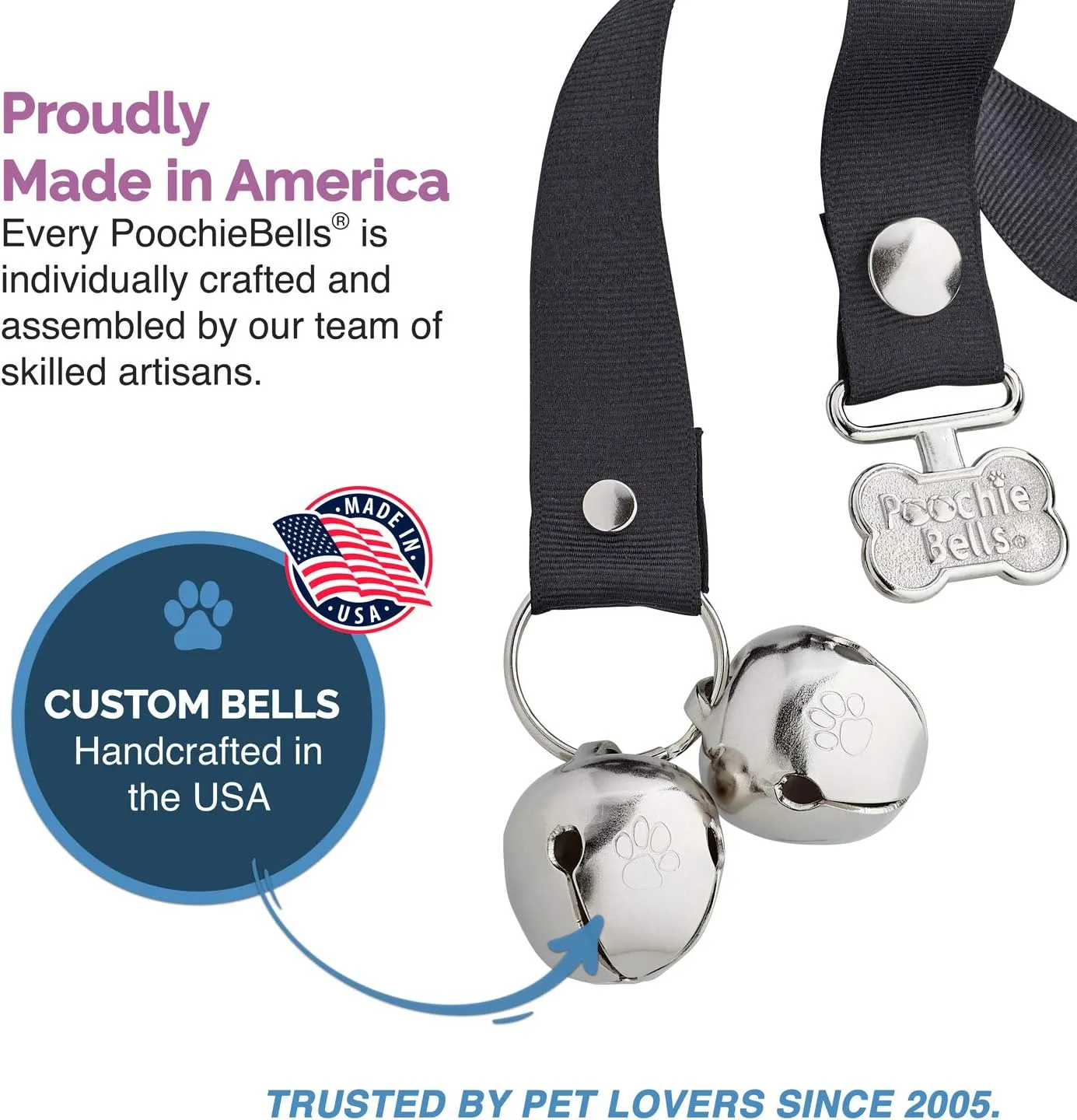 PoochieBells® The Original Dog Doorbell Classic Creatures Collection Hens 25"
