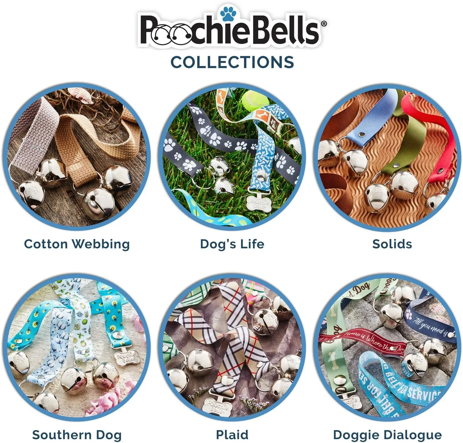 PoochieBells® The Original Dog Doorbell Classic Creatures Collection Hens 25"