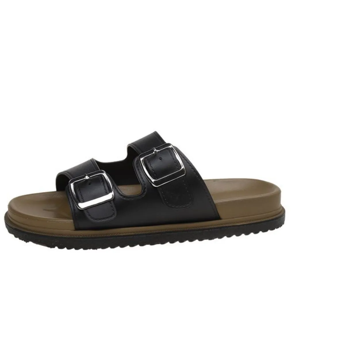 PU Leather Double Buckle Sandals