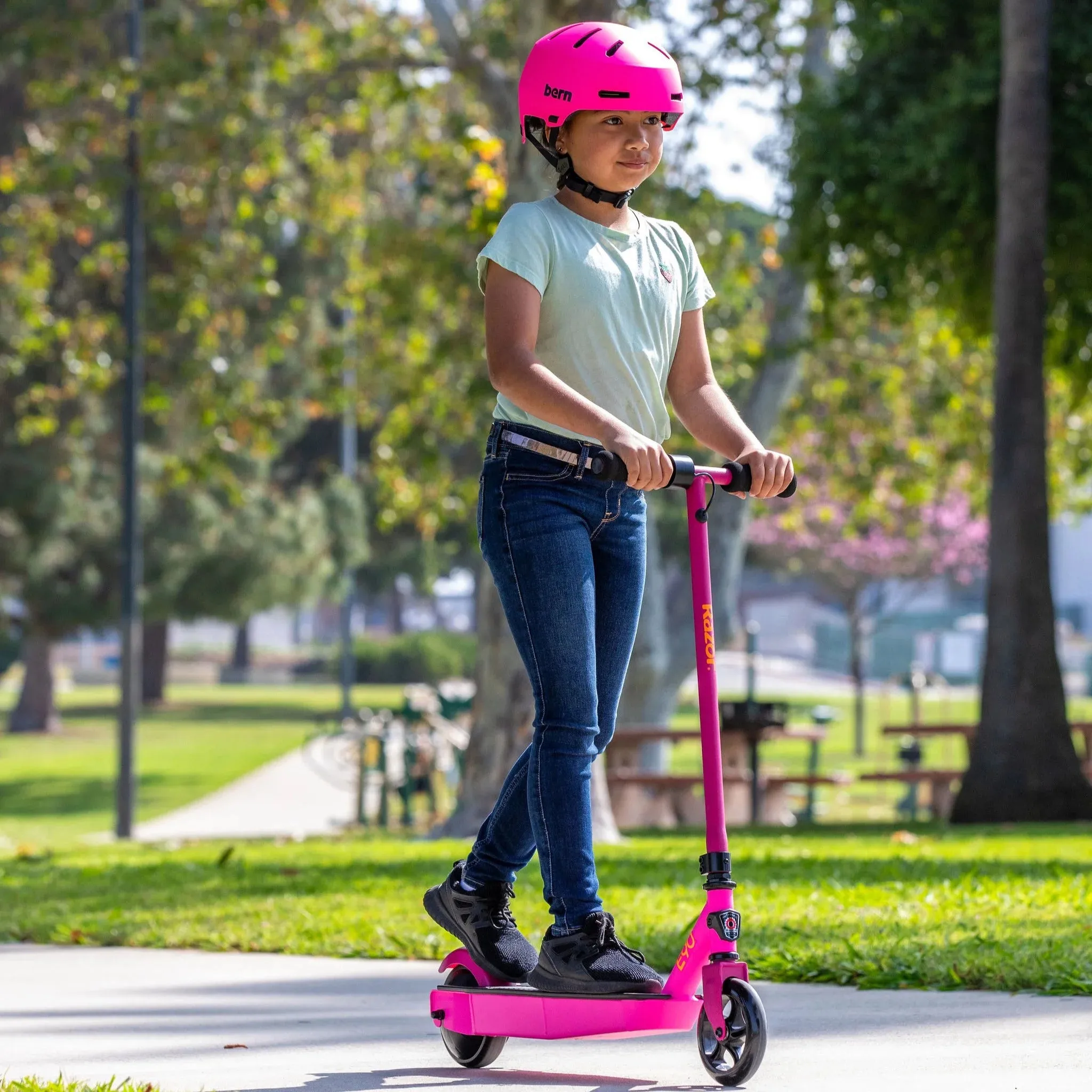 Razor Black Label E90 Electric Scooter - Pink, for Child Ages 8  and up to 120 lbs, up to 10 mph