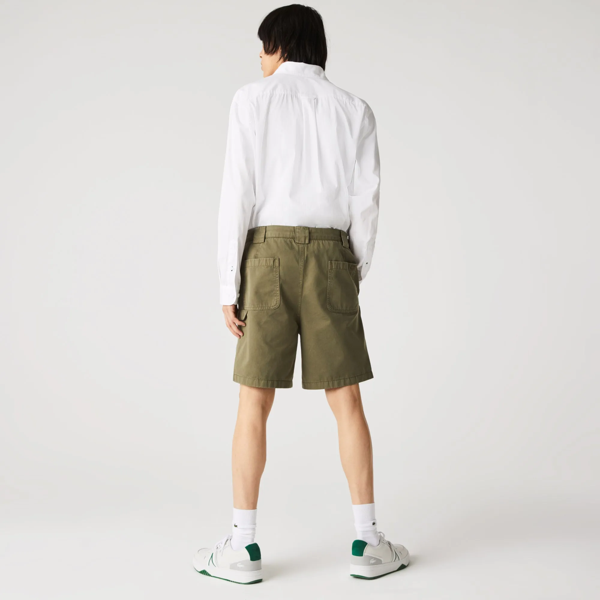 Relaxed Fit Soft Cotton Cargo Bermuda Shorts - Fh7777