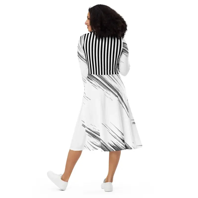 Rock your Look in a Long Sleeve Midi Dress