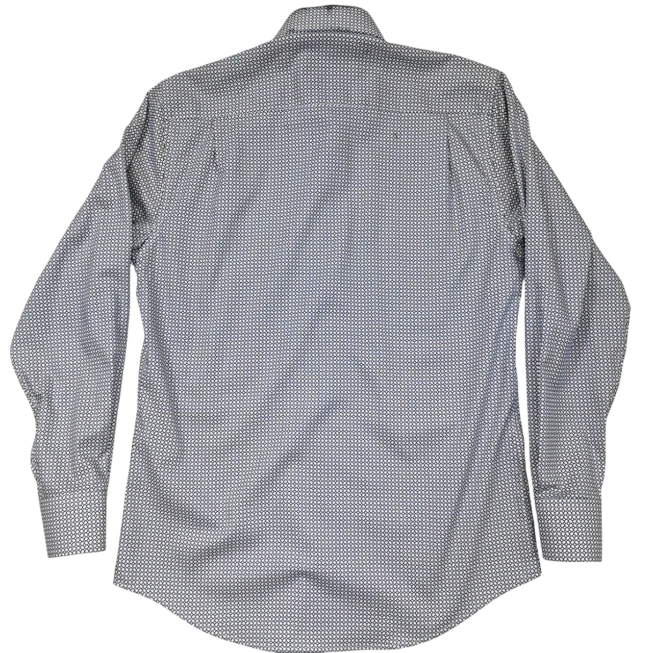 Rossini Navy Blue White Pattern LS Shirt