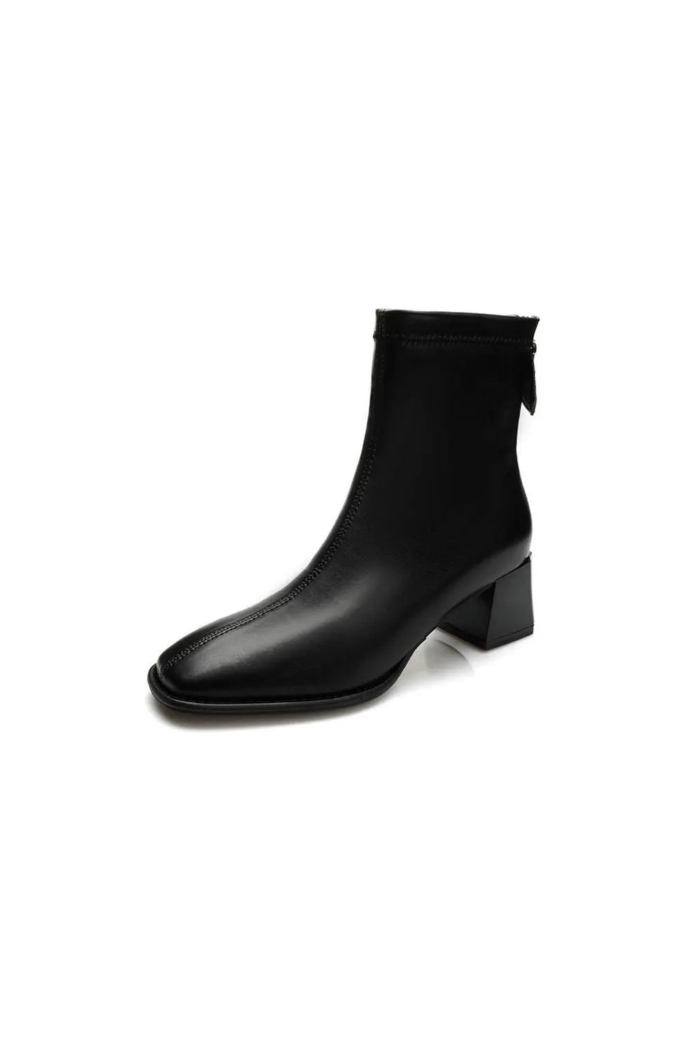 Round Toe Block Heels Boots