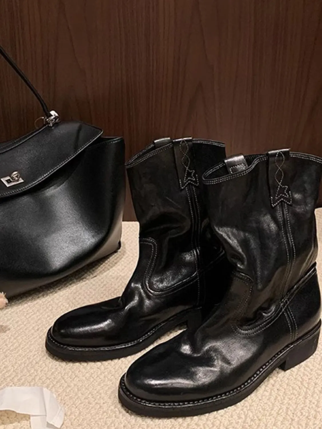 Round Toe Platform Boots