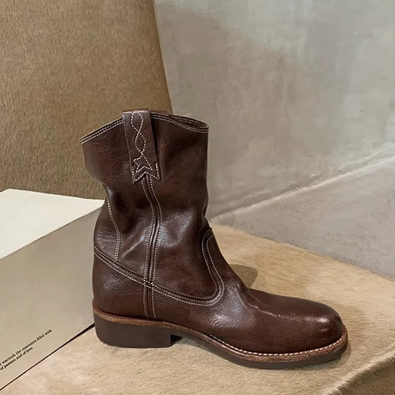 Round Toe Platform Boots