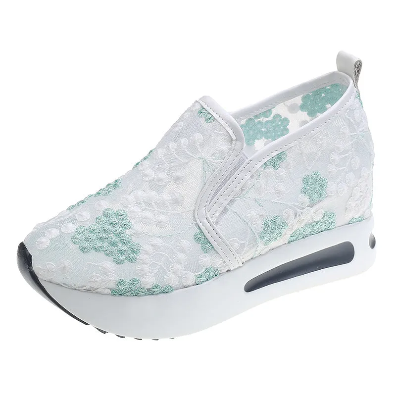 Round Toe Platform Sneakers