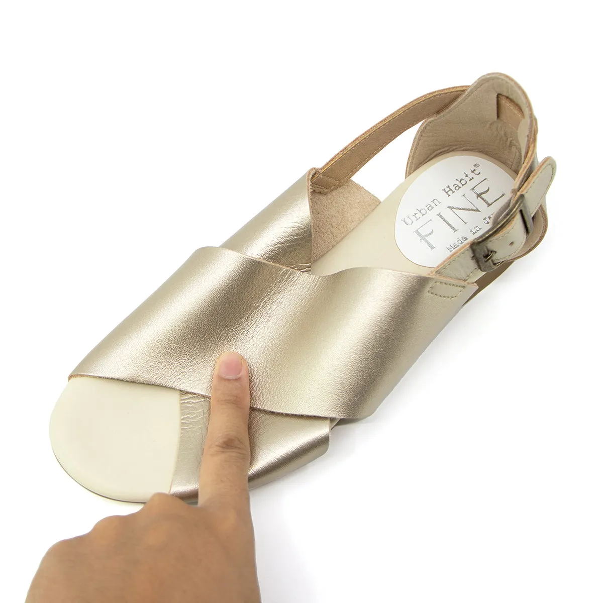 Ru-an Champagne Soft Sandals