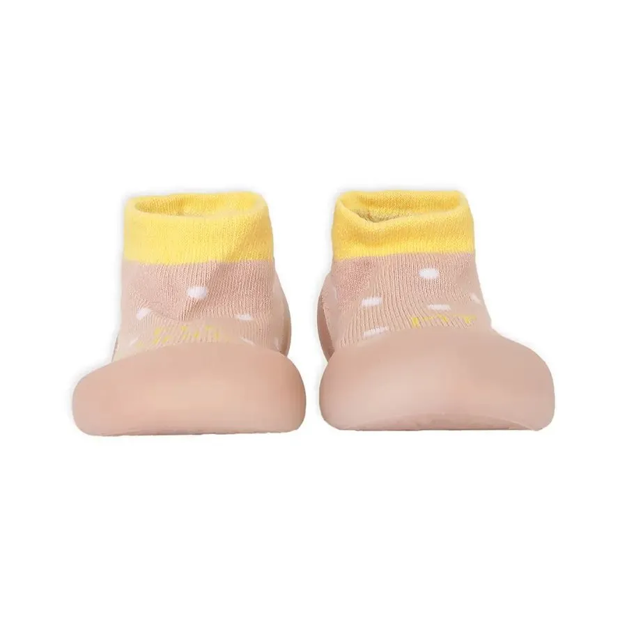Rubber Grip Sole Socks Shoe - Pink