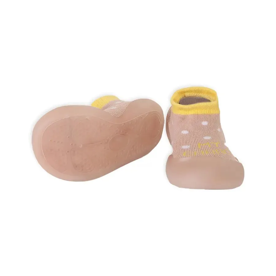 Rubber Grip Sole Socks Shoe - Pink