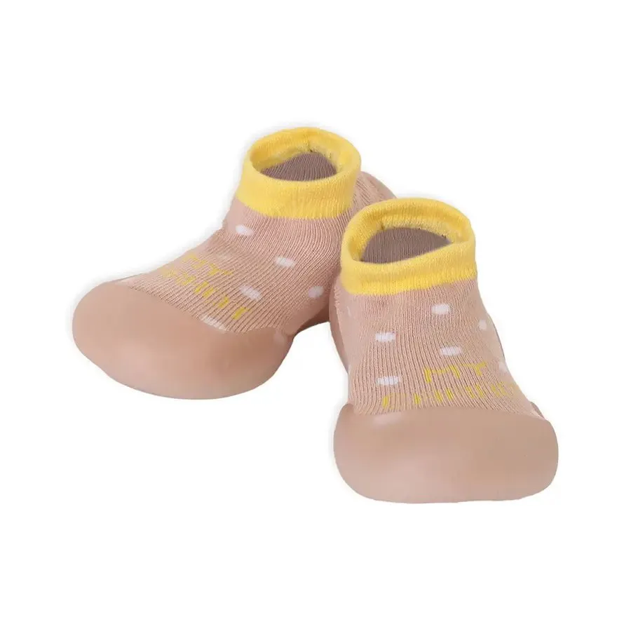 Rubber Grip Sole Socks Shoe - Pink