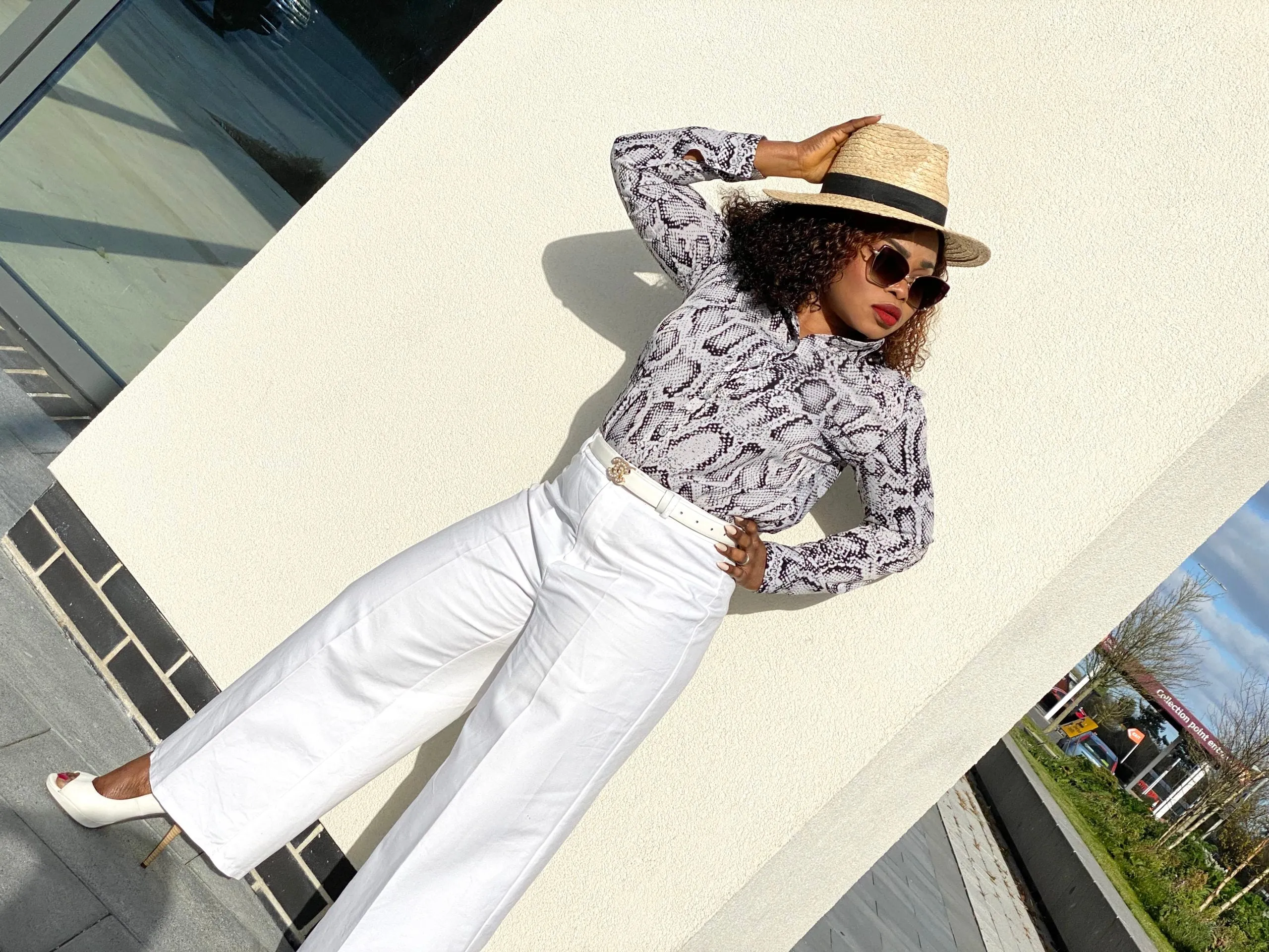 Snake Print Long Sleeve Shirt
