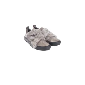SNEAKER FUR METAL WASH ANTHRACITE