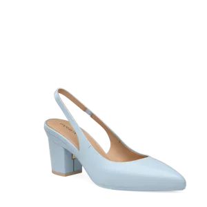 The Slingback - Baby Blue Leather 3 Block