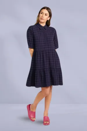 Thing Thing Nova Dress Navy Check