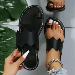 Toe Loop Flats Sandals