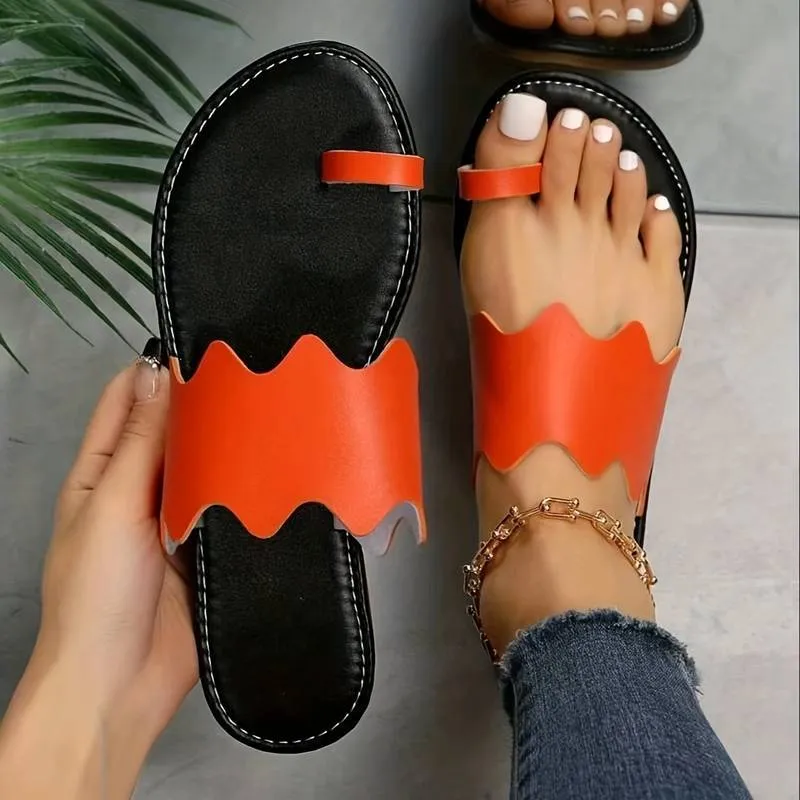 Toe Loop Flats Sandals
