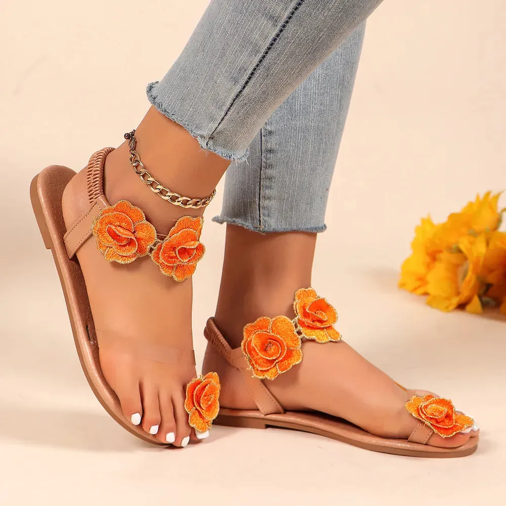 Toe Loop Flats Sandals