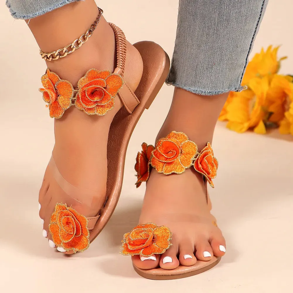 Toe Loop Flats Sandals