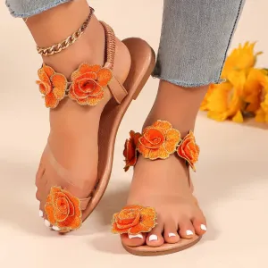 Toe Loop Flats Sandals