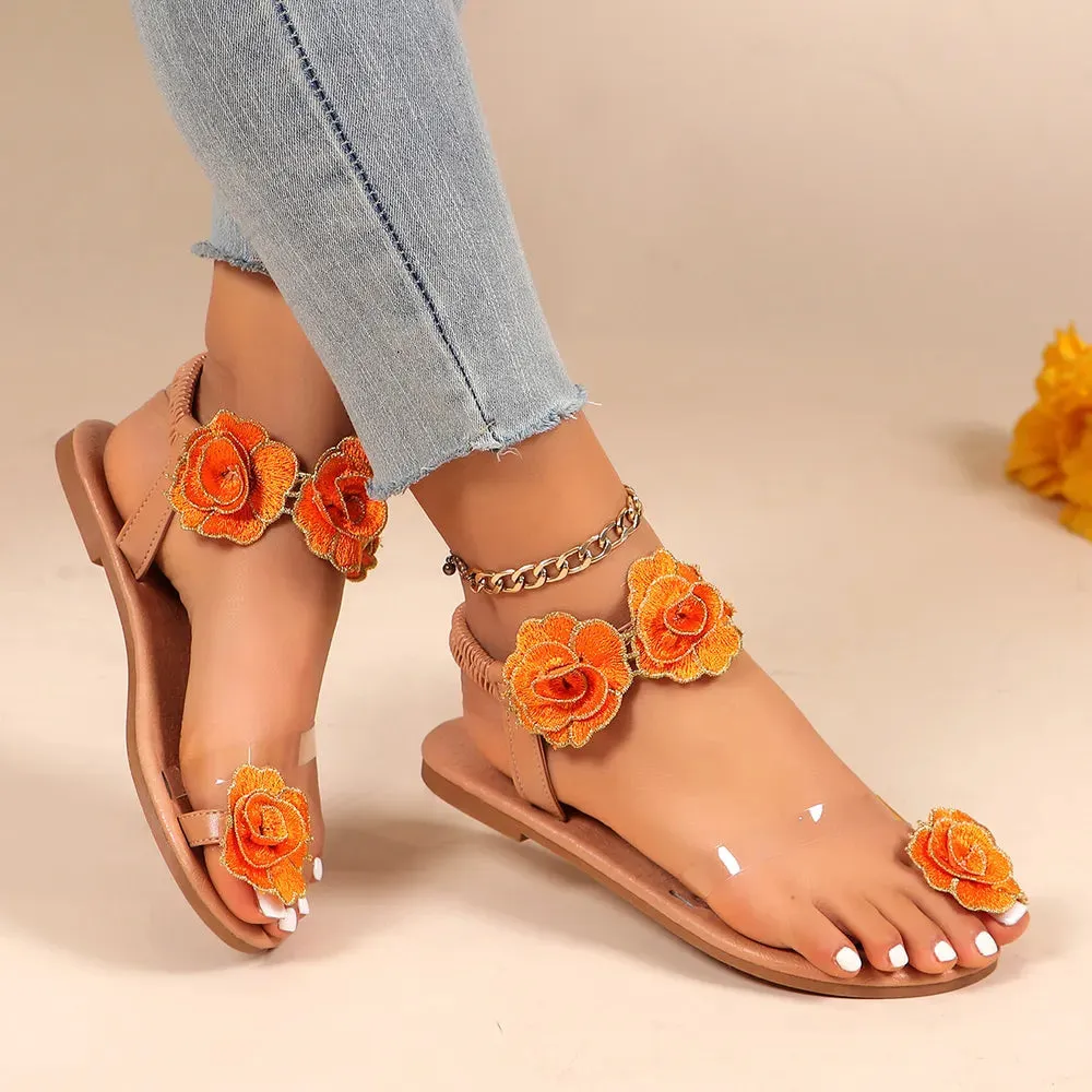Toe Loop Flats Sandals