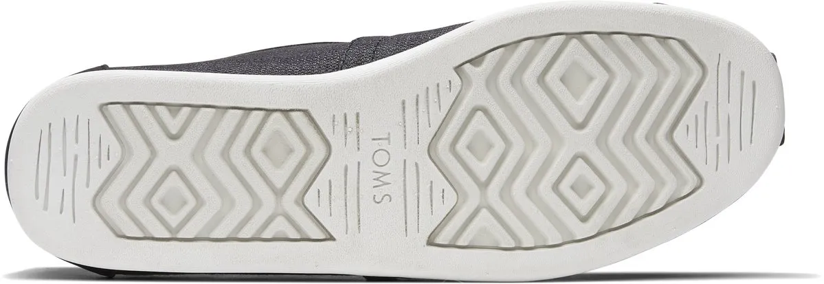 TOMS ALPARGATA BLACK CROSSWEAVE/SYNTHETIC TRIM