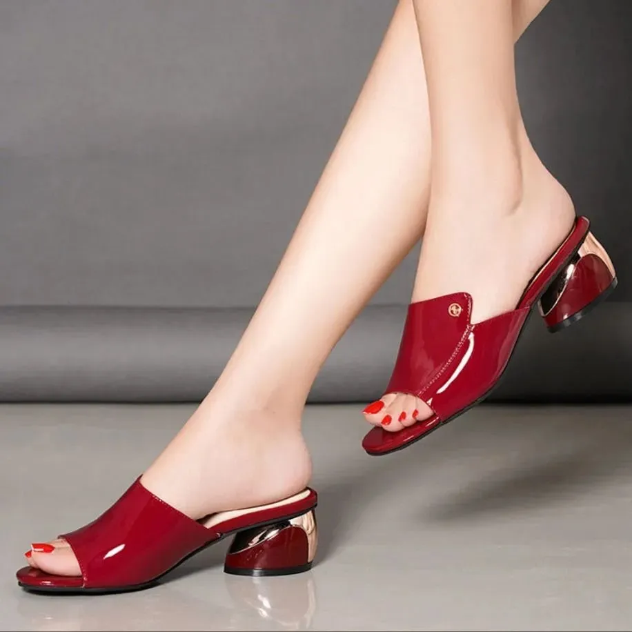 Women Sandals Pu Soft Leather Flipflop Summer Fashion Heels - WSD50228