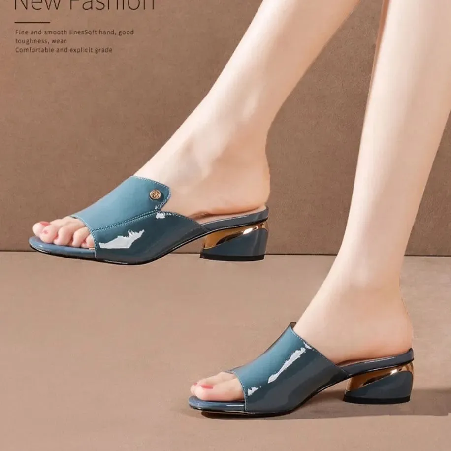 Women Sandals Pu Soft Leather Flipflop Summer Fashion Heels - WSD50228