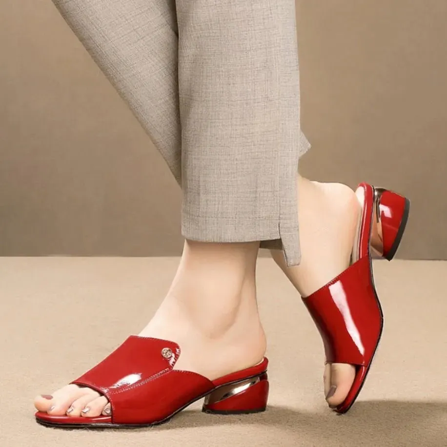Women Sandals Pu Soft Leather Flipflop Summer Fashion Heels - WSD50228